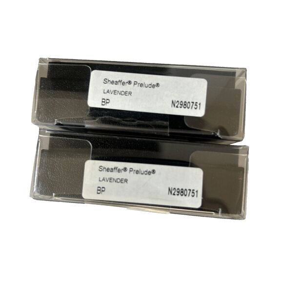 SHEAFFER PRELUDE LOT - 2 Pcs Lavender Color Ballpoint Pen Black Ink Silver Trim - Picture 3 of 5